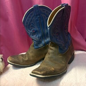 Ariat Kids Western Boots in Brown and Blue- Sz 4 or Women’s size 6